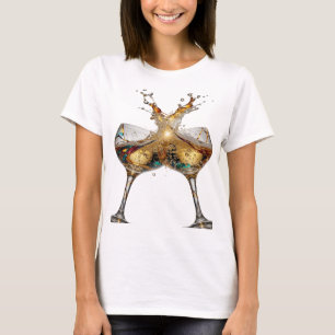 Sharp Silver PROST AUF DIE GUTE GESUNDHEIT 3D Text T-Shirt