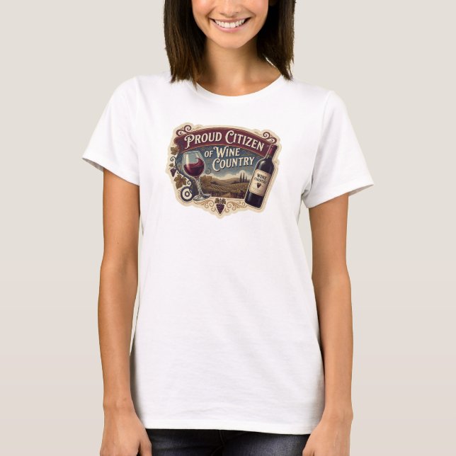 Sharp Silver STOLZER BÜRGER DES WEINLANDES T-Shirt (Vorderseite)