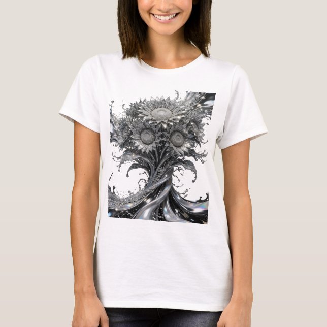 Sharp Silver WATER FLOWERS Shirt Design (Vorderseite)