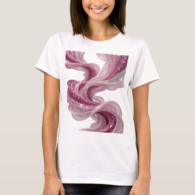 Sharp Silver WAVE Design T-Shirt (Vorderseite)