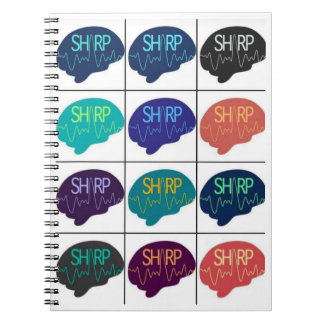 SHARP Spiral Notebook Multi Color Brains Notizblock