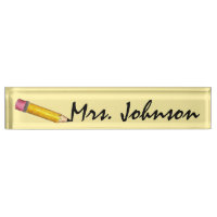 Sharp Yellow Pencil School Englischlehrer schreibe