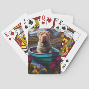 Sharpei on a Paddle: Ein Landschaftliches Abenteue Spielkarten