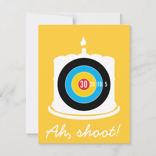 Sharpshooter 30th Birthday - Ah Shoot!Einladung Einladung (Vorderseite)
