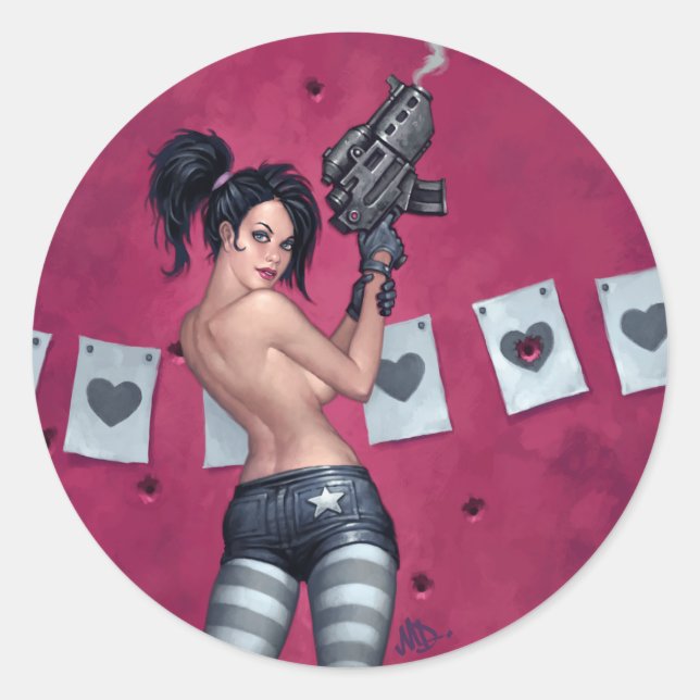 Sharpshooter Runder Aufkleber (Vorderseite)