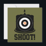 Sharpshooter's 70. Geburtstag - Jagen Einladung<br><div class="desc">Laden Sie Ihren Lieblingsmann,  Soldat,  Jäger oder waghalsigen Liebhaber "Easy Target" zu einer 70. Geburtstagsparty zu Ehren. Passen Sie alle Exemplare an,  um sie Ihrem Event anzupassen.

Ein toller Weg,  um Ihren ahnungslosen Scharfschütze zu überraschen und das Wort mit einem Gefühl von Spaß zu erleben</div>