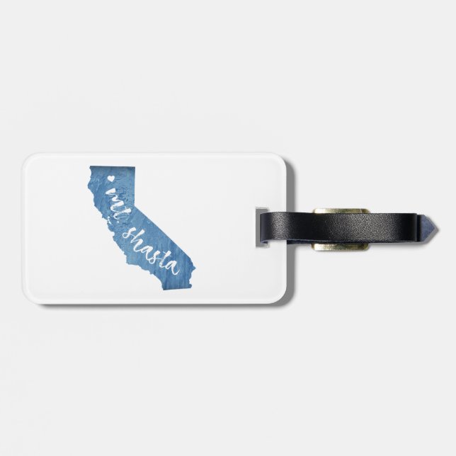 Shasta California Wood Grain Gepäckanhänger (Rückseite horizontal)