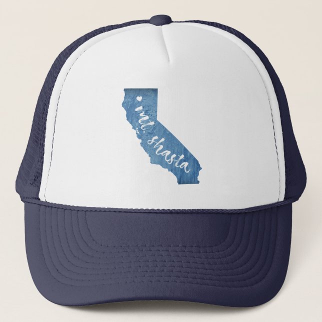 Shasta California Wood Grain Truckerkappe (Vorderseite)