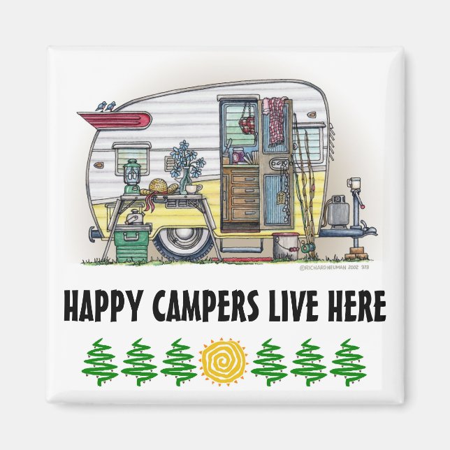 Shasta Camper Trailer Magnet (Vorne)