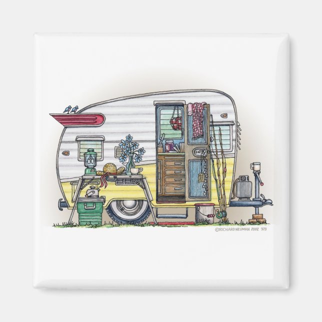 Shasta Camper Trailer RV Magnete Magnet (Vorne)