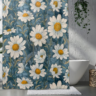 Shasta Daisy Art Nouveau Duschvorhang