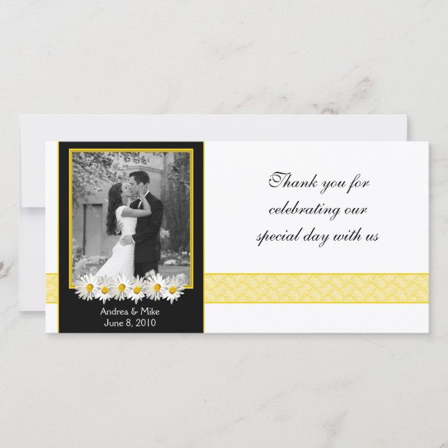 Shasta Daisy Black Gold Mariage Merci (Devant)