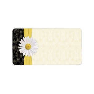 Shasta Daisy Floral Mariage Blank Étiquettes de ad