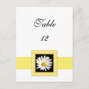 Shasta Daisy Numéro de table Carte postale