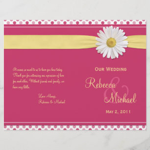 Shasta Daisy Polka Programme de mariage aux points