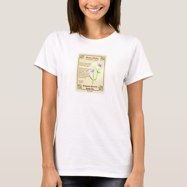 Shasta Daisy Seed Packet T-Shirt (Vorderseite)