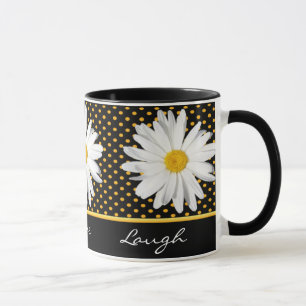 Shasta Gänseblümchen-Polka-Punkt-"Live, Liebe, Tasse