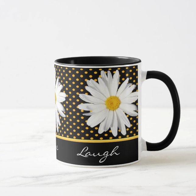 Shasta Gänseblümchen-Polka-Punkt-"Live, Liebe, Tasse (Rechts)