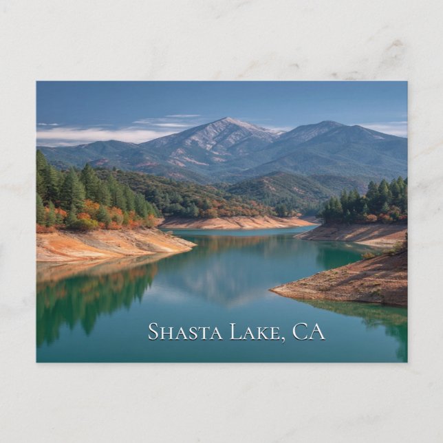Shasta Lake, CA Postkarte (Vorderseite)