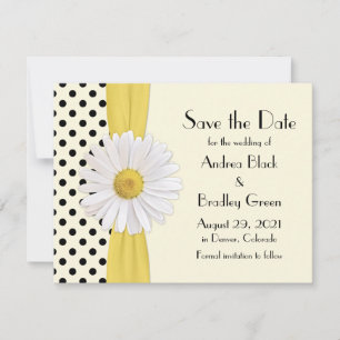 Shasta-Margerite Polka Dot Hochzeitsankündigung zu Save The Date
