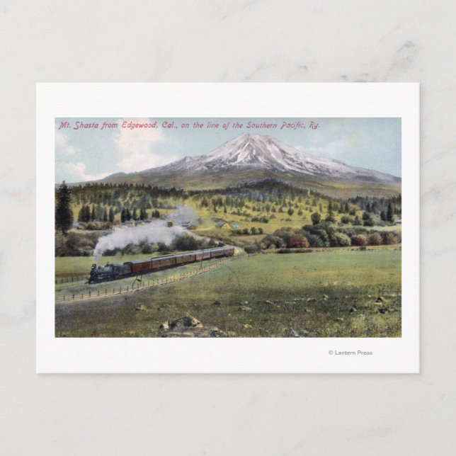 Shasta und Südpazifik Postkarte (Vorderseite)
