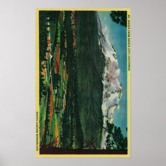 Shasta View from Shasta CityShasta, CA Poster (Vorne)