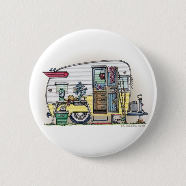 Shasta Wohnwagenanhänger-Knöpfe Button (Vorderseite)