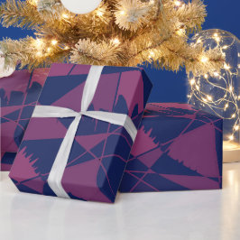 Shattered Blue Red  Geschenkpapier