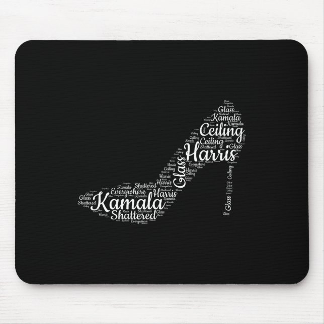 Shattered Gl Everywhere Kamala Harris High Heel Mousepad (Vorne)