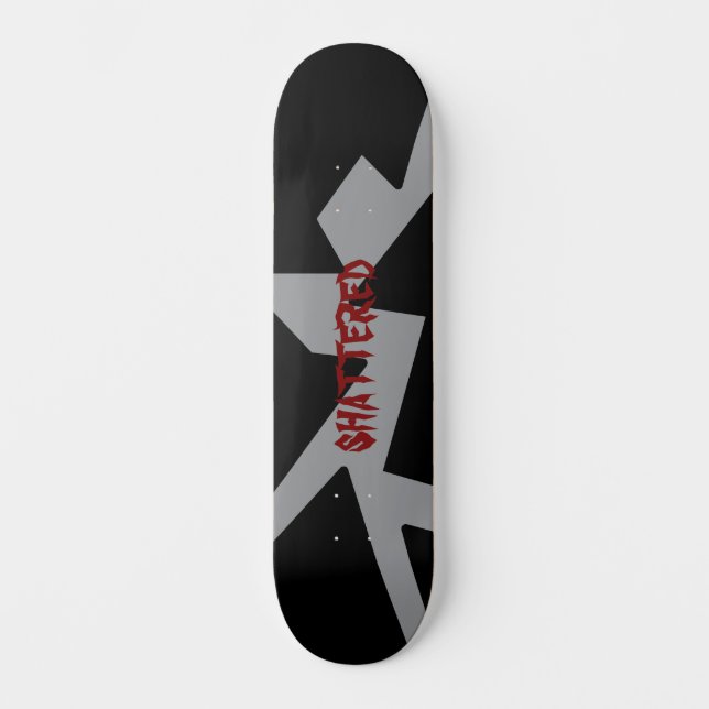 shattered skate deck skateboard (Vorderseite)