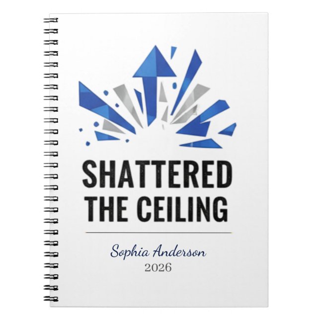 Shattered The Ceiling | Personalisiert Notizblock (Vorderseite)