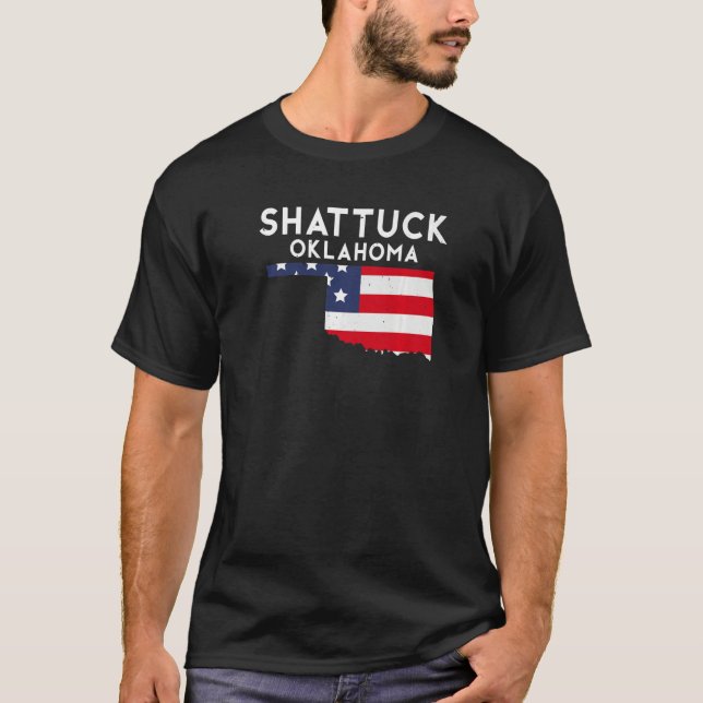 Shattuck USA Staat America Travel Oklahoman Premiu T-Shirt (Vorderseite)