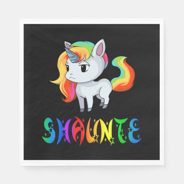Shaunte Einhorn Serviette (Vorderseite)