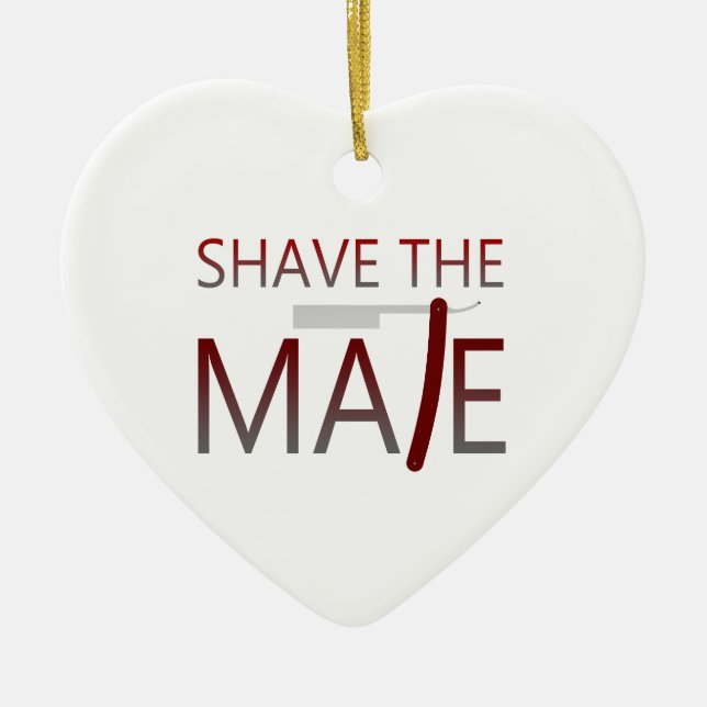 Shave the Mate Keramik Ornament (Vorne)