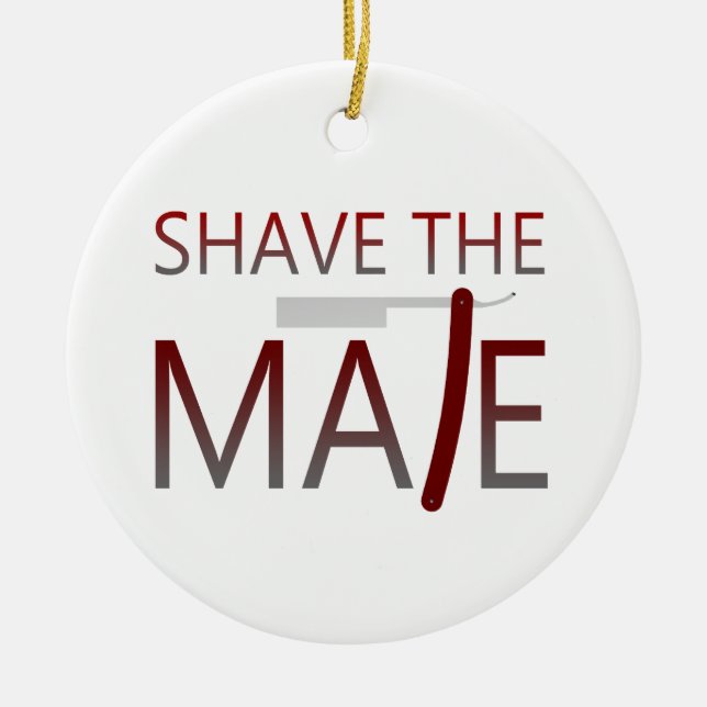 Shave the Mate Keramik Ornament (Vorne)