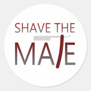Shave the Mate Runder Aufkleber