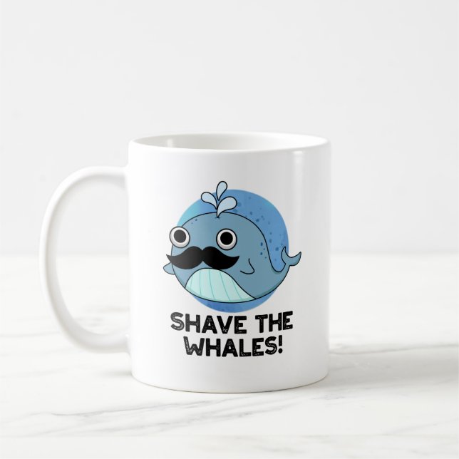 Shave the Whales Funny Animal Pub Kaffeetasse (Links)