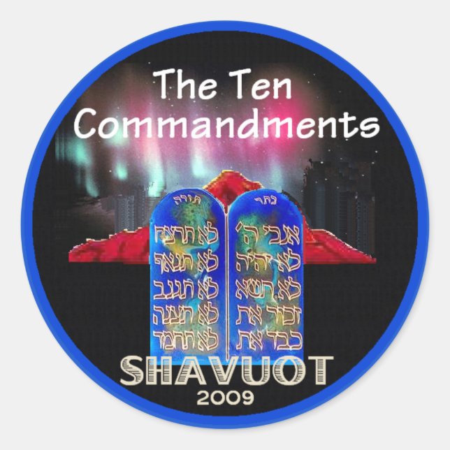 SHAVUOT-Aufkleber Runder Aufkleber (Vorderseite)