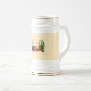 Shavuot. Glücklicher Shavuot hebräischer Text Bierglas