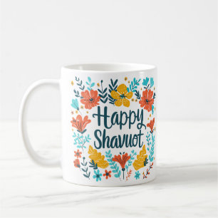 Shavuot - Happy Shavuot Celebration mit Blume Kaffeetasse