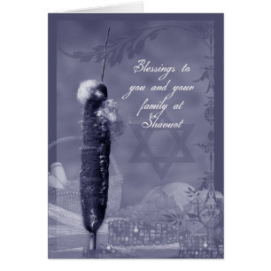 Shavuot Segen - Shavuot Karte mit Binse u. F