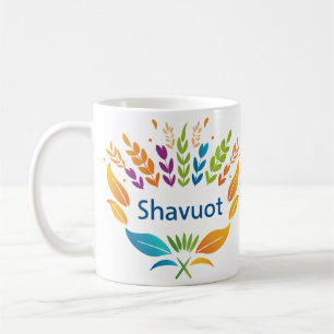 Shavuot - Shavuot-Symbol mit farbenprächtiger Weiz Kaffeetasse