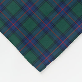 Shaw Clan Royal Blue und Green Tartan Fleecedecke