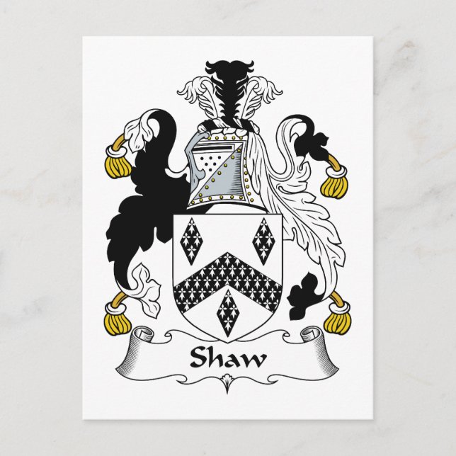 Shaw Familienwappen Postkarte (Vorderseite)