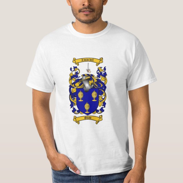 Shaw-Familienwappen - Shaw-Wappen T-Shirt (Vorderseite)