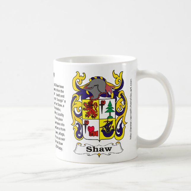 Shaw-Familienwappen-Tasse Kaffeetasse (Rechts)