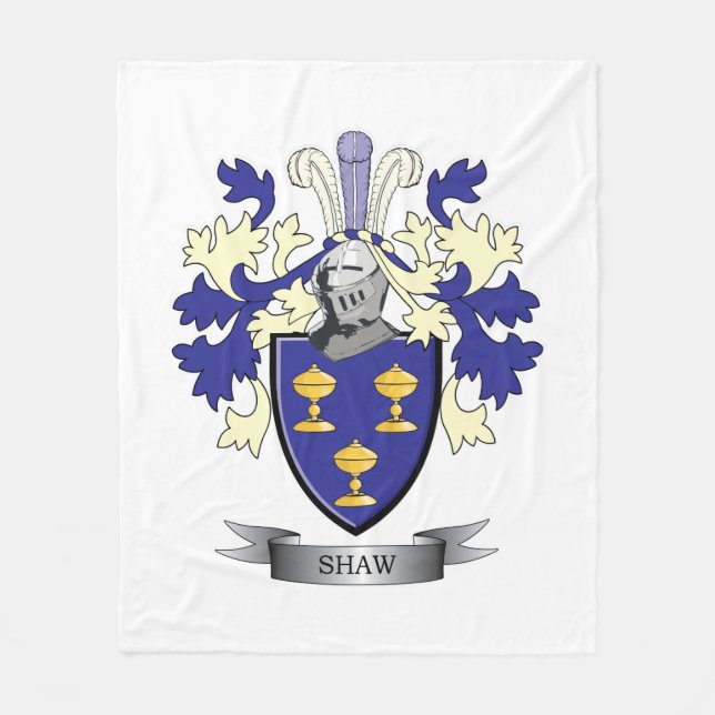 Shaw-Familienwappen-Wappen Fleecedecke (Vorderseite)