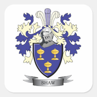 Shaw-Familienwappen-Wappen Quadratischer Aufkleber