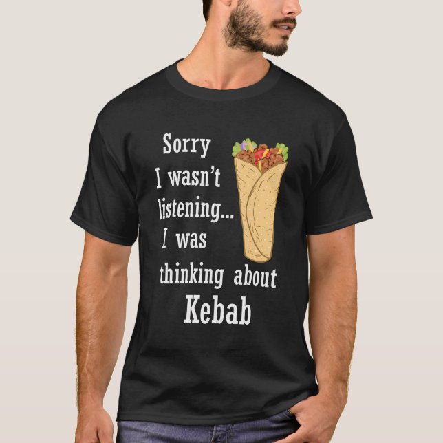 Shawarma Eating Doner Kebab Türkisches Essen T-Shirt (Vorderseite)