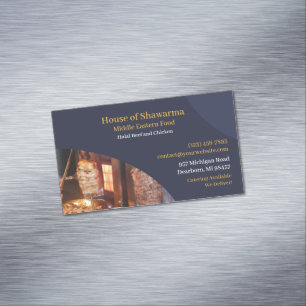 Shawarma Middle Eastern Magnetische Visitenkarte